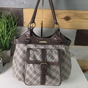 Burberry Blue Label Nova Signature Check Tote Bag